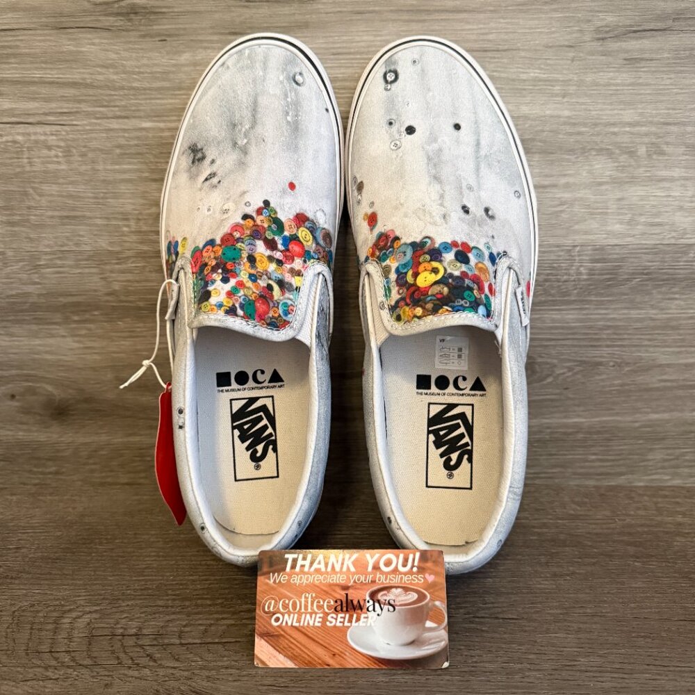 Vans x Moca Classic Slip-On Brenna Youngblood Buttons Size 10.5 Men's NWOB - Picture 6 of 10